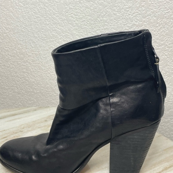 rag & bone boots ankle booties sz 9 EU 39.5 Black Heeled Newbury style - Picture 5 of 9